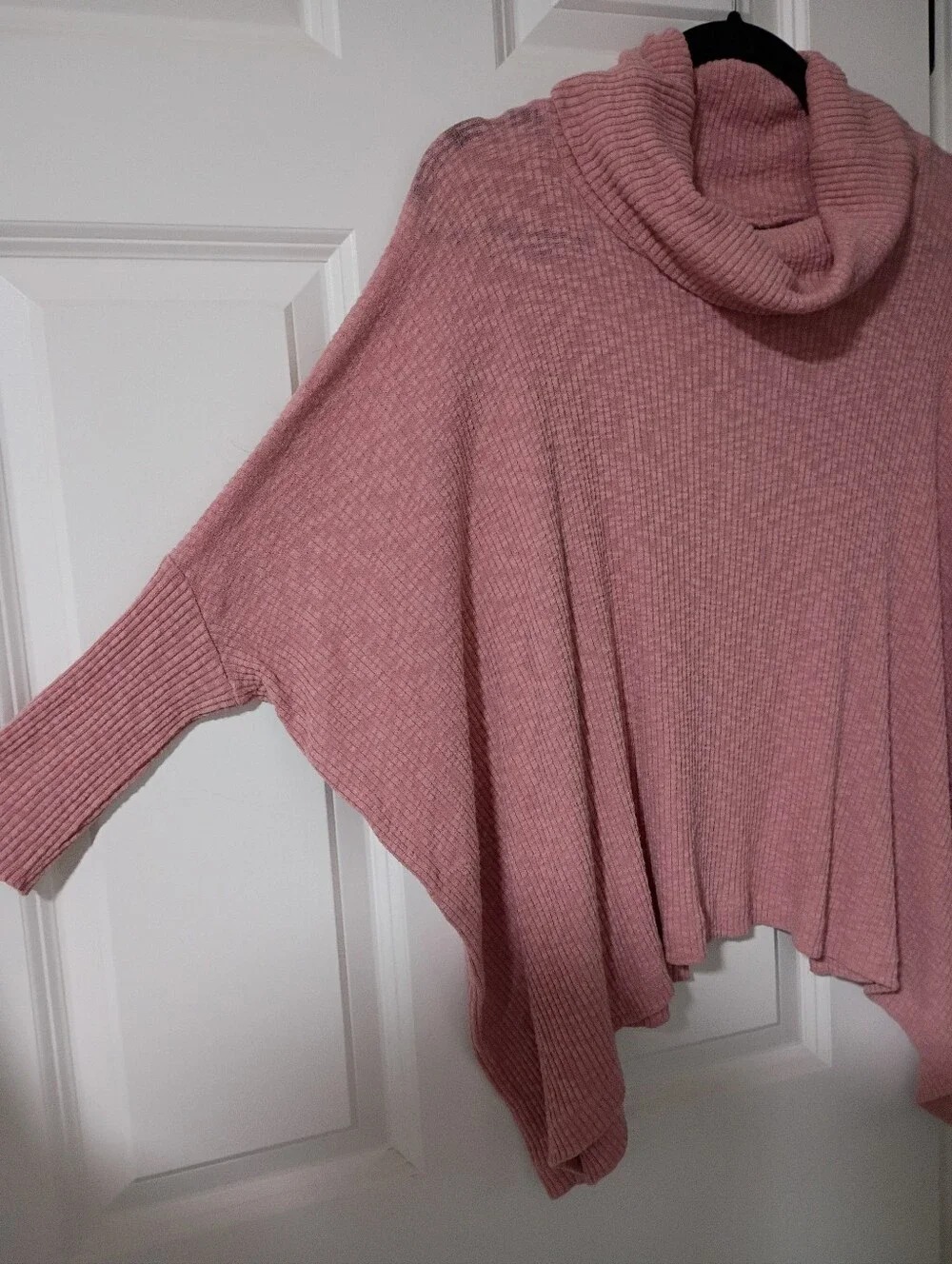 Free People Beach World Traveler Split Back Cowlneck Pullover- Dusty Rose